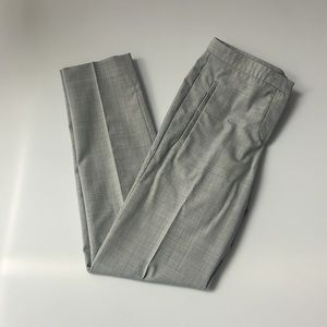 Theory Women’s Slim Full-Length Stretch Gray Pants with Zipped Pockets